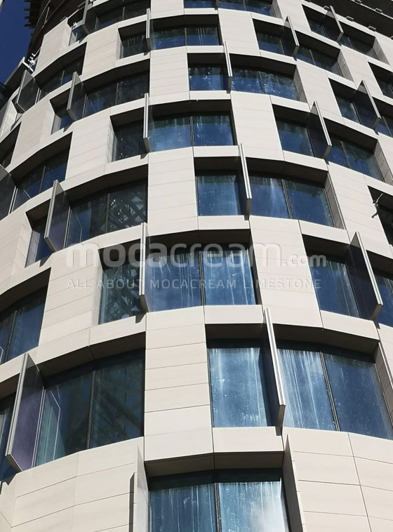 Moca Cream limestone cladding - Quatuor