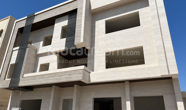 Moca Cream limestone villa in Adailiya, Kuwait